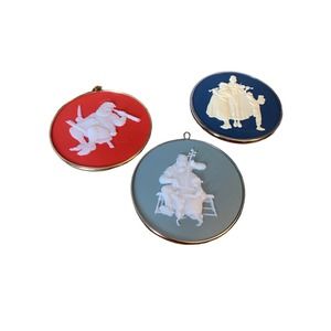 Hallmark Norman Rockwell Lot of 3 Cameo Ornements
